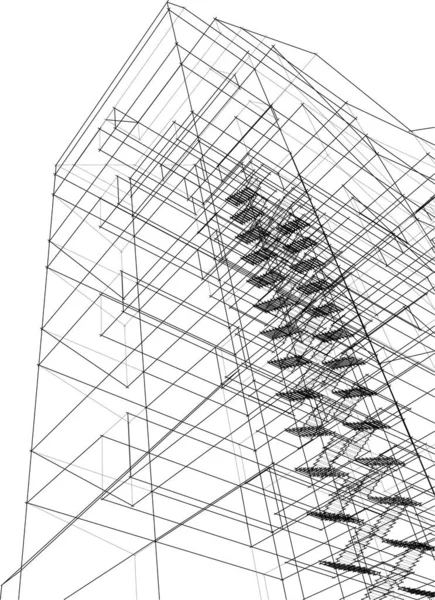 Abstraktní Architektonická Tapeta Digitální Pozadí — Stockový vektor