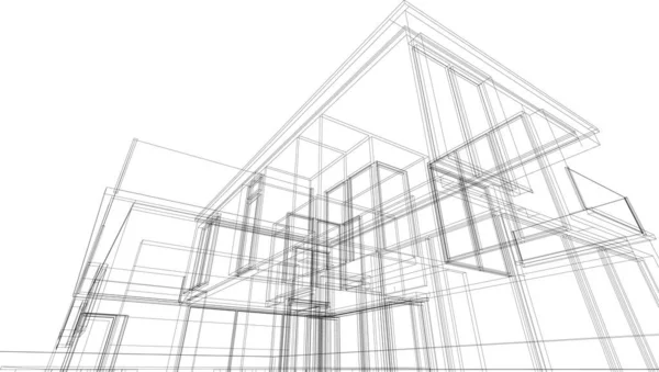 Abstrakt Arkitektoniska Tapeter Digital Bakgrund — Stock vektor