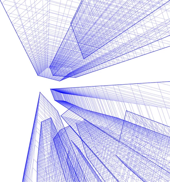 Abstract Architectonisch Behang Digitale Achtergrond — Stockvector