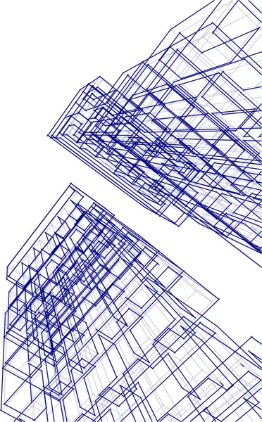 Абстрактные Архитектурные Обои Цифровой Фон — стоковый вектор