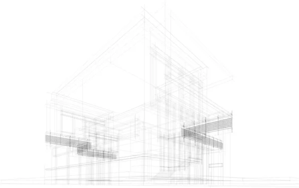 Абстрактный Архитектурный Дизайн Обоев Цифровой Концепт Фон — стоковый вектор