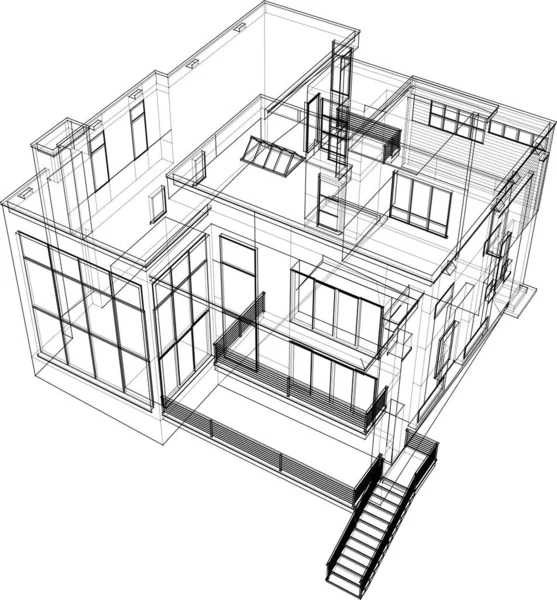 Abstract Architectonisch Behang Digitale Achtergrond — Stockvector