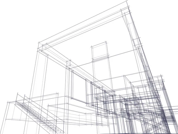 Abstrakt Arkitektoniska Tapeter Digital Bakgrund — Stock vektor