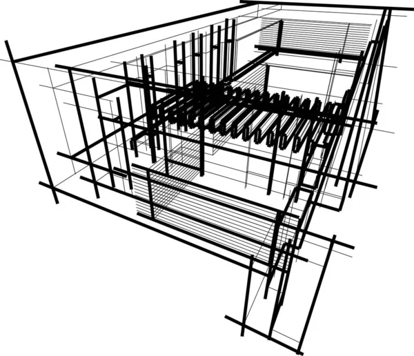 Abstrakt Arkitektoniska Tapeter Digital Bakgrund — Stock vektor