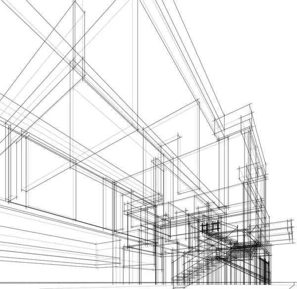 Abstrakcyjna Tapeta Architektoniczna Tło Cyfrowe — Wektor stockowy