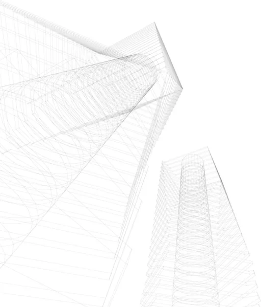 Abstract Architectonisch Behang Ontwerp Digitaal Concept Achtergrond — Stockvector