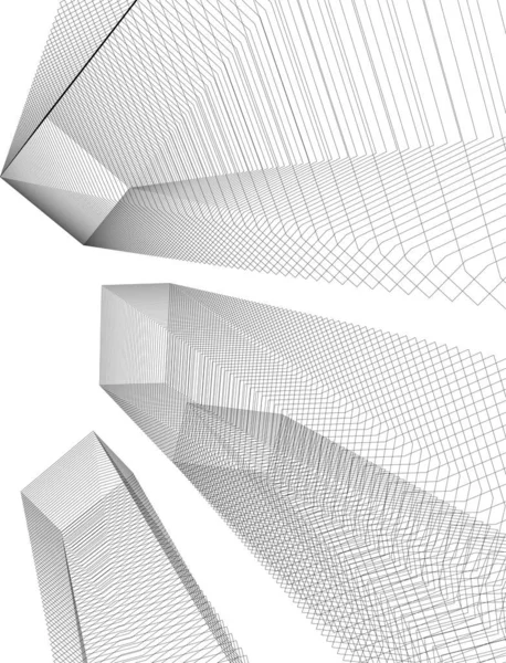 Design Abstrait Papier Peint Architectural Fond Concept Numérique — Image vectorielle