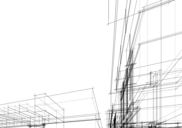 Abstract Architectonisch Behang Digitale Achtergrond — Stockvector