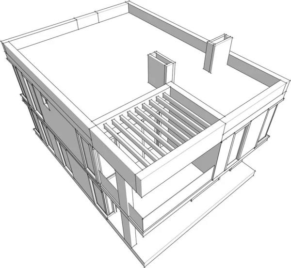 建筑墙纸摘要 数码背景 — 图库矢量图片