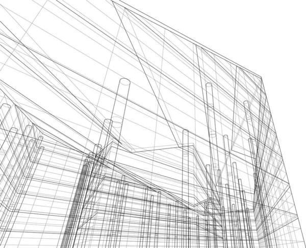 建筑墙纸摘要 数码背景 — 图库矢量图片