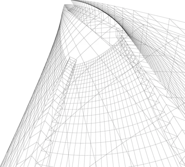 Abstrakte Architektonische Tapete Digitaler Hintergrund — Stockvektor