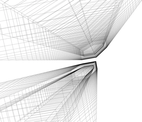 Abstrakcyjna Tapeta Architektoniczna Tło Cyfrowe — Wektor stockowy