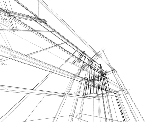 Abstrakcyjna Tapeta Architektoniczna Tło Cyfrowe — Wektor stockowy