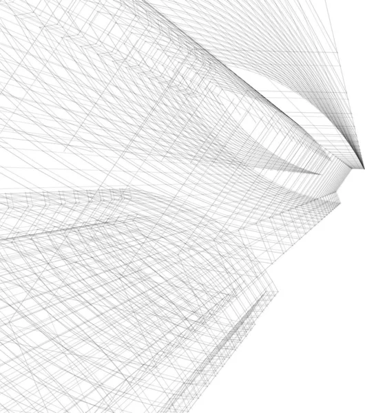 Papier Peint Architectural Abstrait Fond Numérique — Image vectorielle