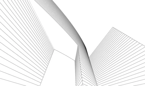 Абстрактна Концепція Архітектурних Шпалер Цифровий Фон — стоковий вектор