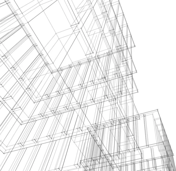 Abstrakt Arkitektoniska Tapeter Digital Bakgrund — Stock vektor