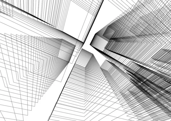 Abstract Architectonisch Behang Digitale Achtergrond — Stockvector