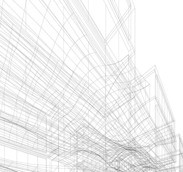 抽象的な建築壁紙やデジタル背景 — ストックベクタ