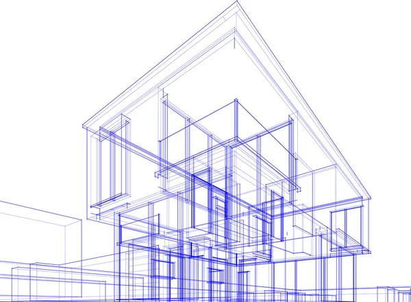 Gambar Dinding Abstrak Arsitektur Latar Belakang Digital - Stok Vektor