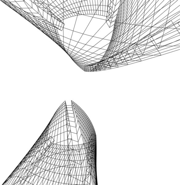 Abstract Architectonisch Behang Digitale Achtergrond — Stockvector