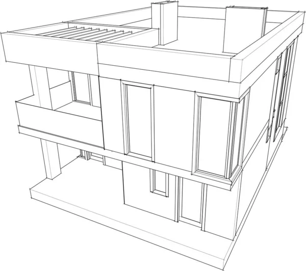 Gambar Dinding Abstrak Arsitektur Latar Belakang Digital - Stok Vektor