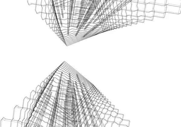 Абстрактные Архитектурные Обои Цифровой Фон — стоковый вектор