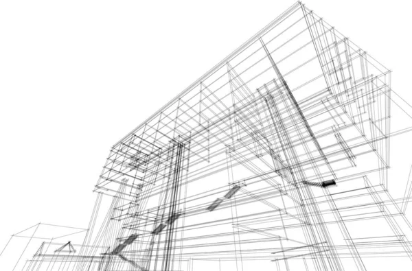 Papel Parede Arquitetônico Abstrato Fundo Digital —  Vetores de Stock