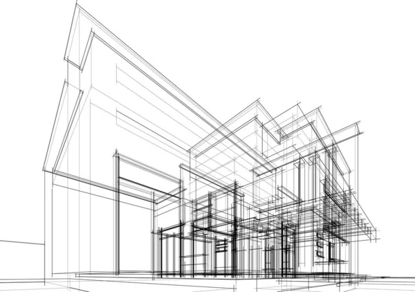 Abstrakcyjna Tapeta Architektoniczna Tło Cyfrowe — Wektor stockowy