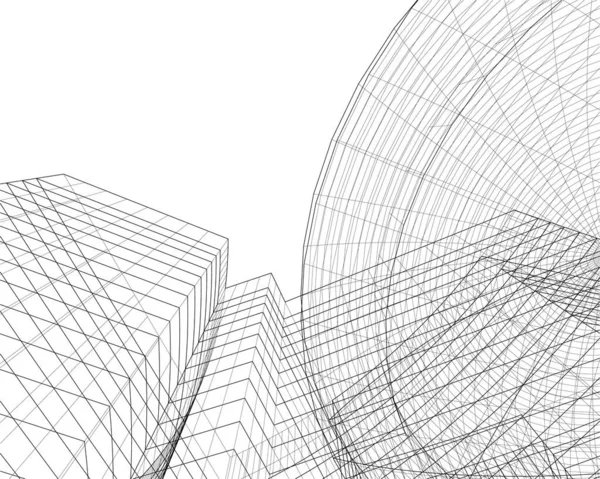 Abstrakcyjna Tapeta Architektoniczna Tło Cyfrowe — Wektor stockowy