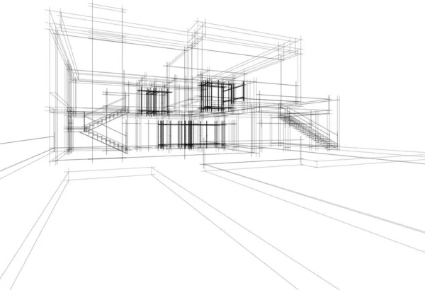 Абстрактные Архитектурные Обои Цифровой Фон — стоковый вектор
