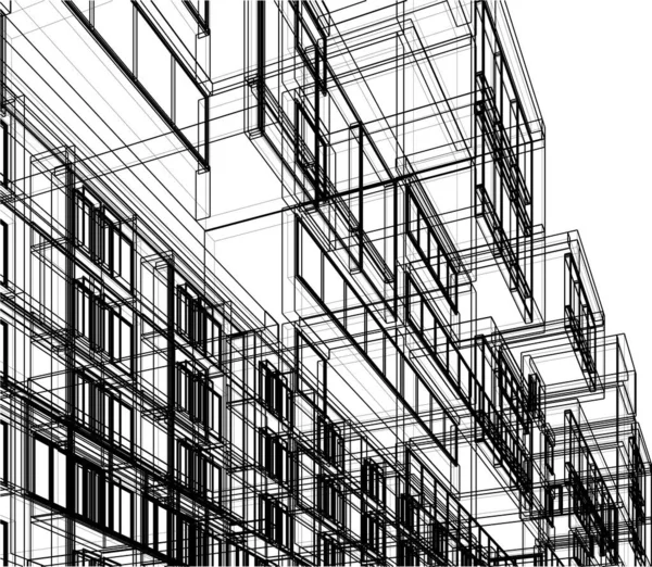 Abstract Architectonisch Behang Digitale Achtergrond — Stockvector