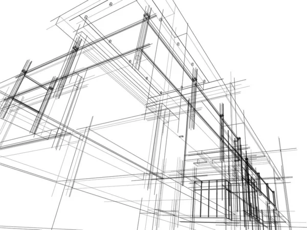 Abstrakt Arkitektoniska Tapeter Digital Bakgrund — Stock vektor