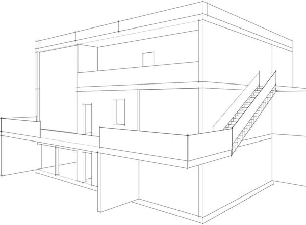 建筑墙纸摘要 数码背景 — 图库矢量图片