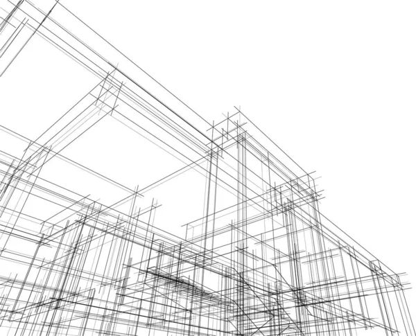 抽象的な建築壁紙やデジタル背景 — ストックベクタ