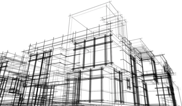 Абстрактные Архитектурные Обои Цифровой Фон — стоковый вектор