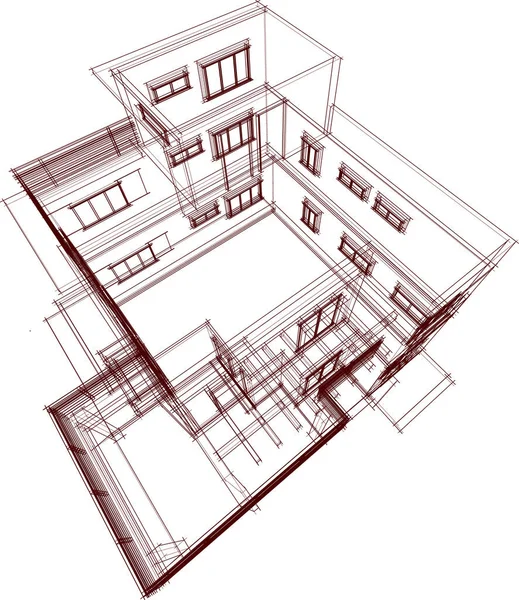 Abstraktní Architektonická Tapeta Digitální Pozadí — Stockový vektor