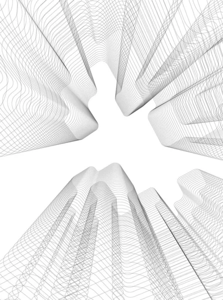 Papier Peint Architectural Abstrait Fond Numérique — Image vectorielle