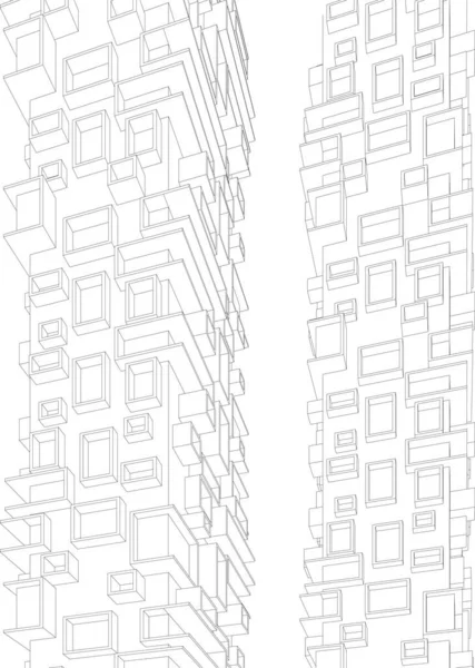 Abstract Architectonisch Behang Digitale Achtergrond — Stockvector