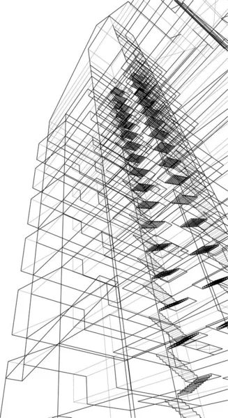 Abstract Architectonisch Behang Digitale Achtergrond — Stockvector