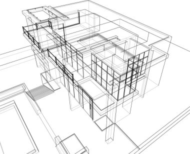 soyut mimari duvar kağıdı konsepti, dijital arkaplan