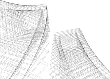 soyut mimari duvar kağıdı tasarımı, dijital konsept arkaplan
