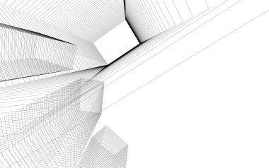 soyut mimari duvar kağıdı tasarımı, dijital konsept arkaplan