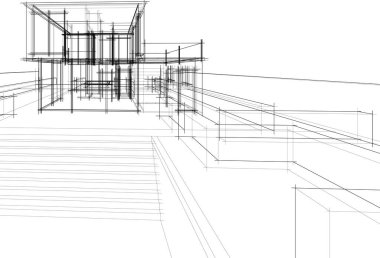 soyut mimari duvar kağıdı konsepti, dijital arkaplan