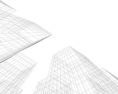 soyut mimari duvar kağıdı tasarımı, dijital konsept arkaplan