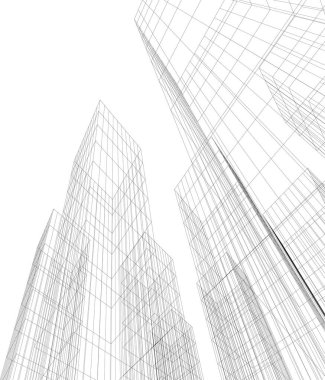 soyut mimari duvar kağıdı tasarımı, dijital konsept arkaplan