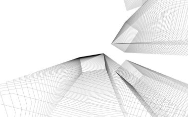 soyut mimari duvar kağıdı tasarımı, dijital konsept arkaplan