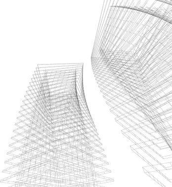 soyut mimari duvar kağıdı tasarımı, dijital konsept arkaplan