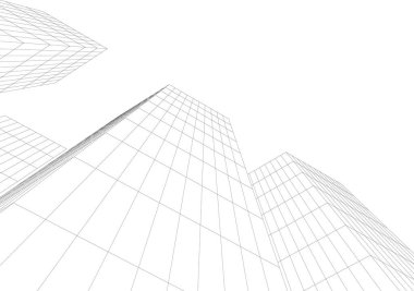 soyut mimari duvar kağıdı tasarımı, dijital konsept arkaplan