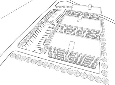 soyut mimari duvar kağıdı, dijital arkaplan