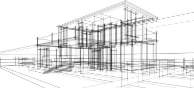 soyut mimari duvar kağıdı, dijital arkaplan